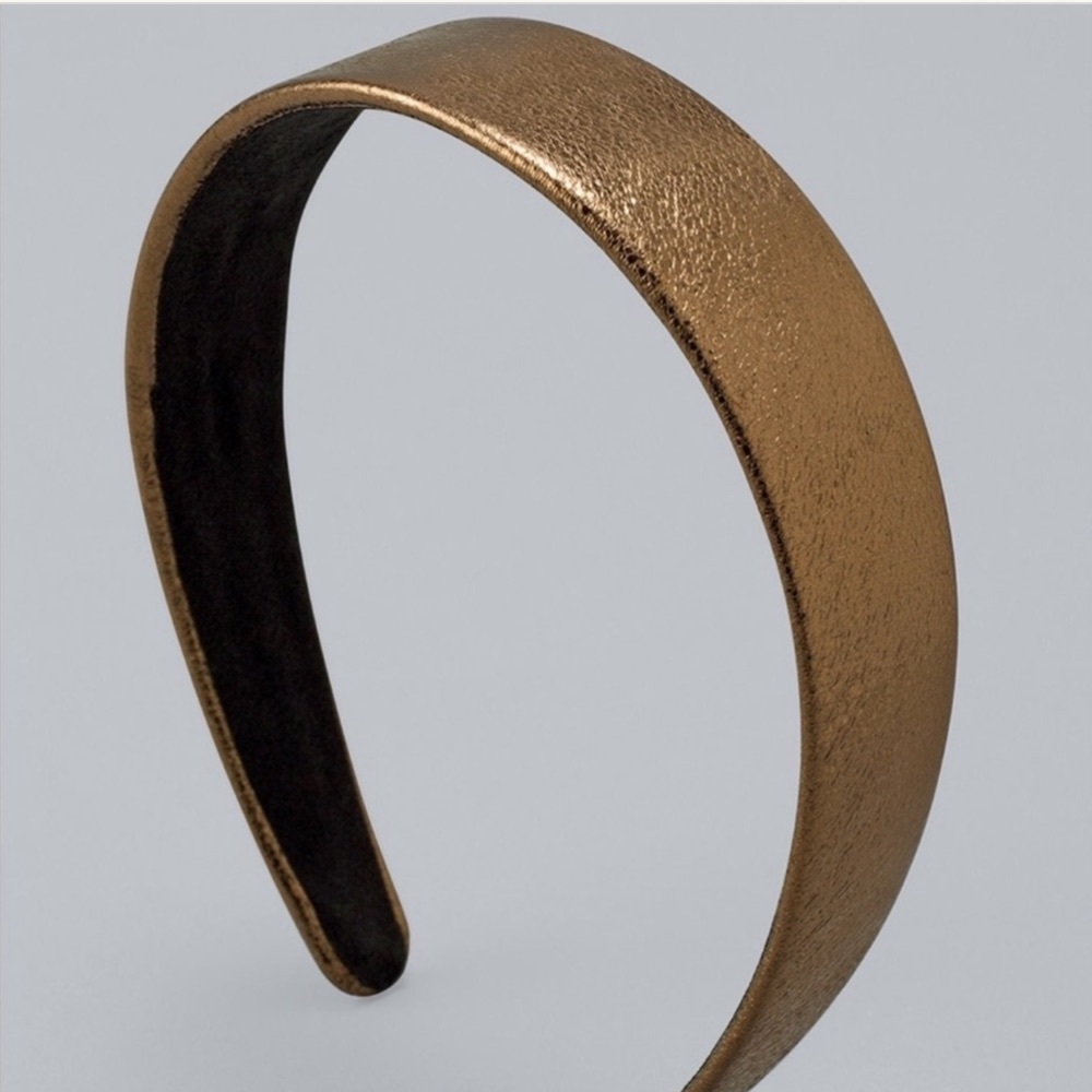 WHBM BRONZE FAUX LEATHER HEADBAND